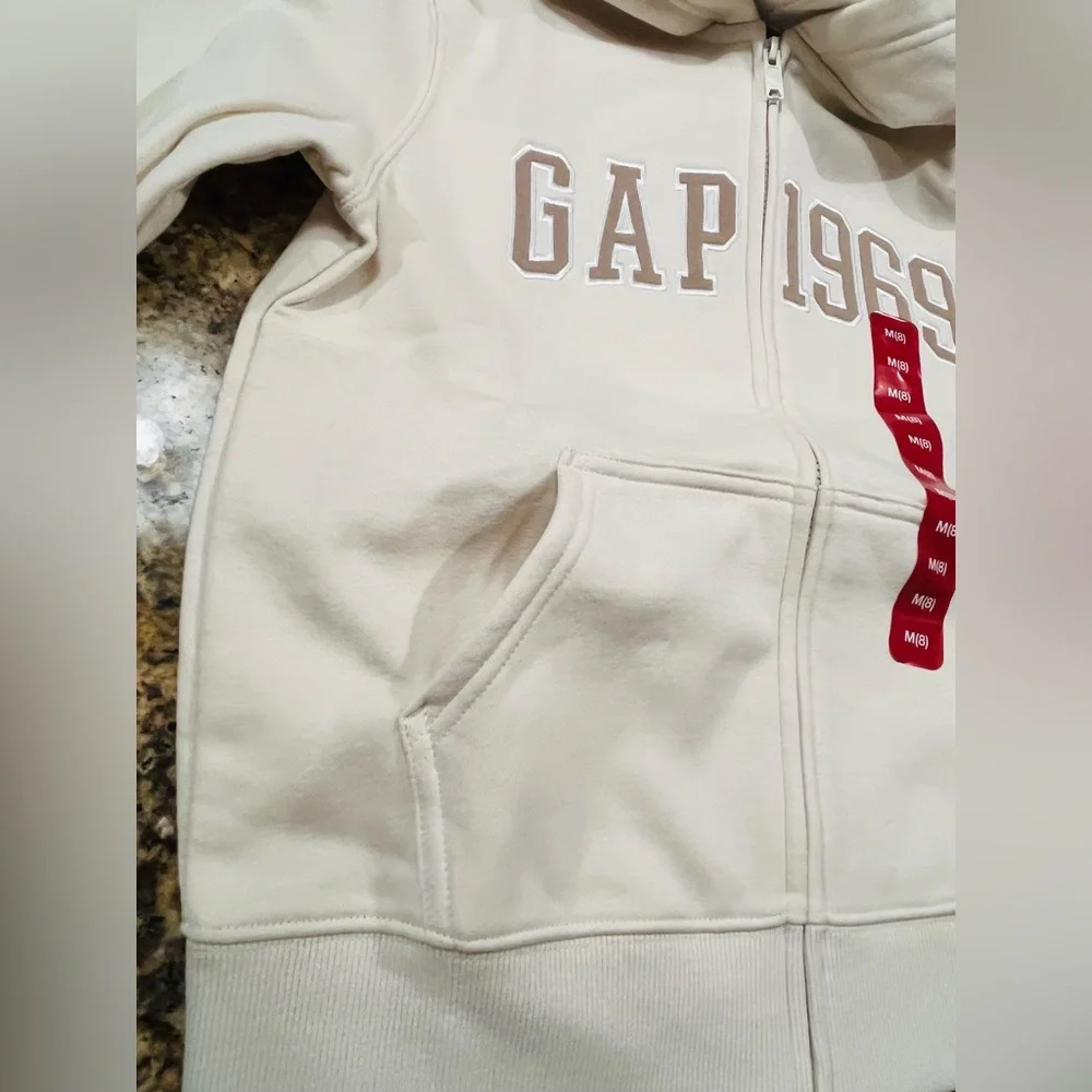 NWT Gap Boys Full Zip Embroidered Hoodie